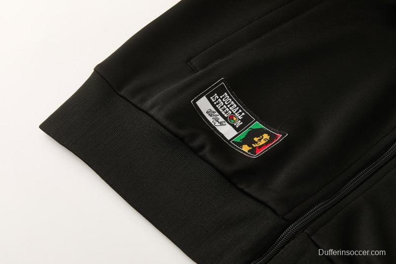 2026/27 Jamaica  Black  Full Zipper Jacket Tracksuit + Long Pants