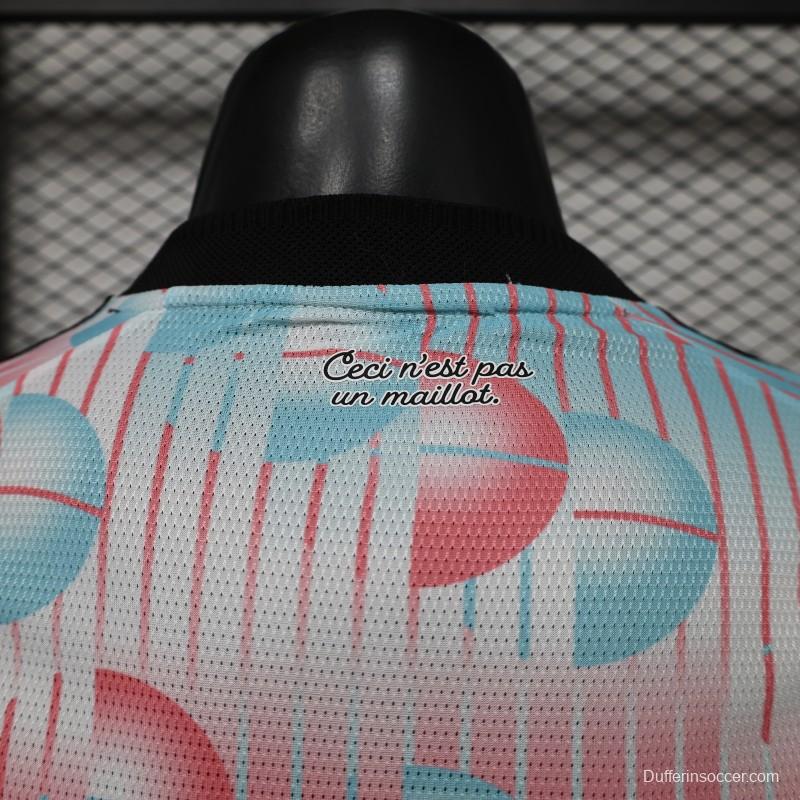Player Version 26/27 Belgium Frozen Blue & Pink  Away Long Sleeve Jersey