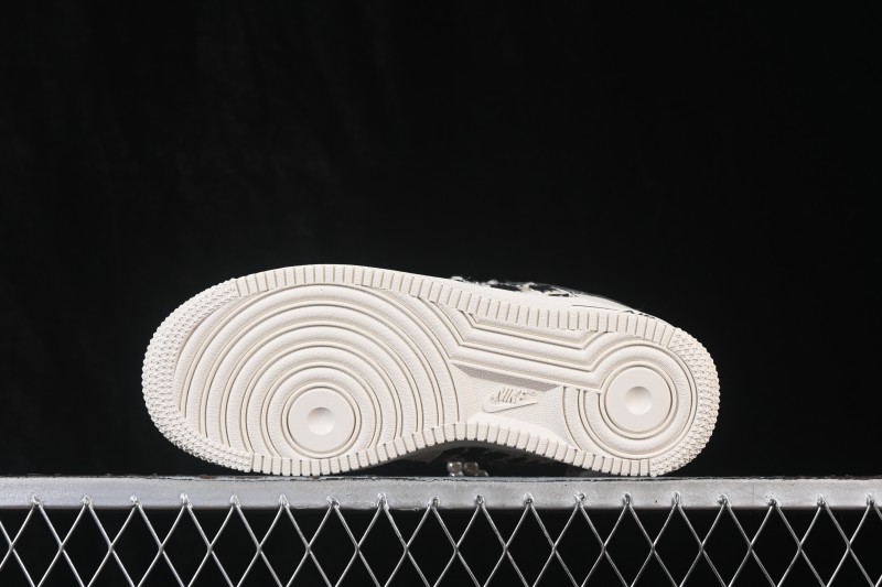 Nike Air Force 1 '07 Low Foggy Pearl Hand-Painted Graffiti Low-Top Casual Skate Shoes - FJ7740-071