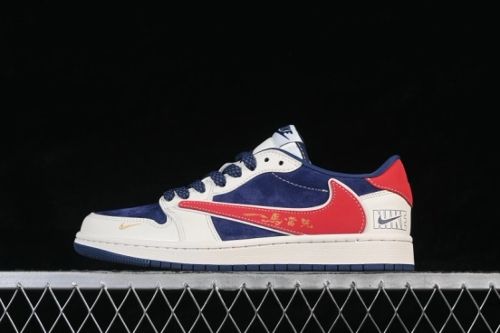 Nike Air Jordan 1 Low Retro Basketball Shoes with Premium Leather and Exclusive Year of the Horse Edition - JP2026-162