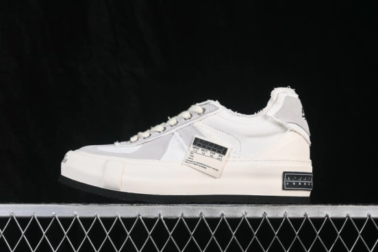 xVESSEL Wu Jianhao Black Toe Tweed Deconstructed Low-Top Chunky Sole Skate Shoes S19X001B
