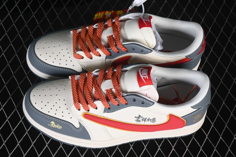 Nike Air Jordan 1 Low Year of the Horse Limited Edition Retro Basketball Shoes - JJ2508-104