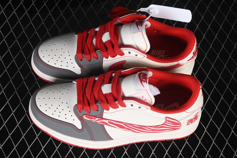 Nike Air Jordan 1 Low Retro Basketball Shoes Year of the Horse Zebra Print Premium Edition - DX5688-004