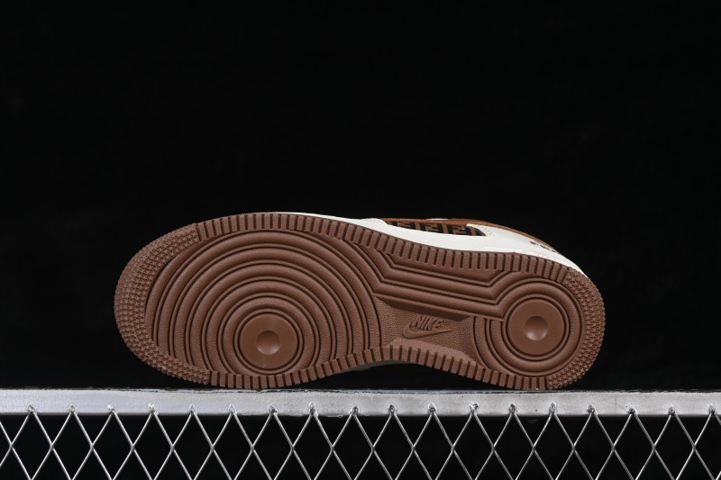 Nike Air Force 1 '07 Low Fendi-Inspired Retro White and Brown Casual Sneakers - XY9025-017