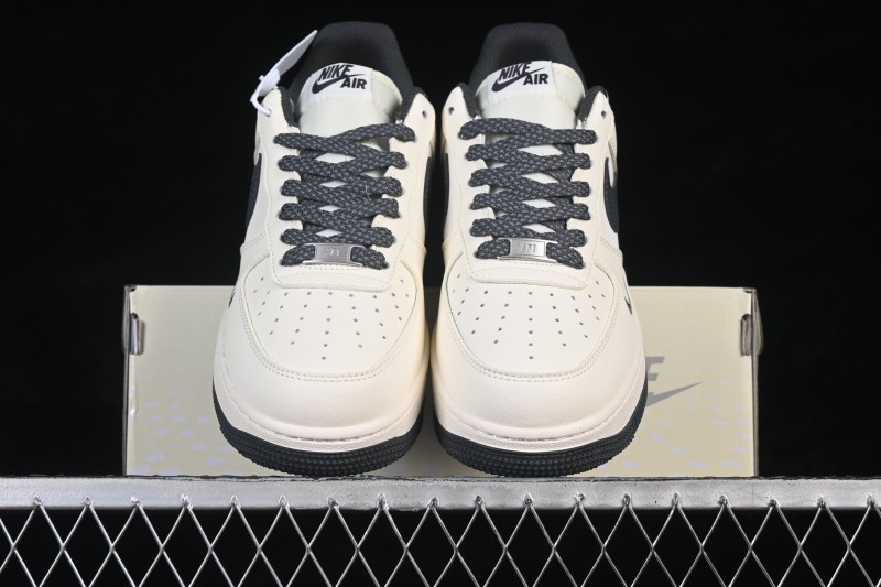 Nike Air Force 1 '07 Low Retro Basketball Shoes with Classic White and Dark Grey Colorway - SM6668-119