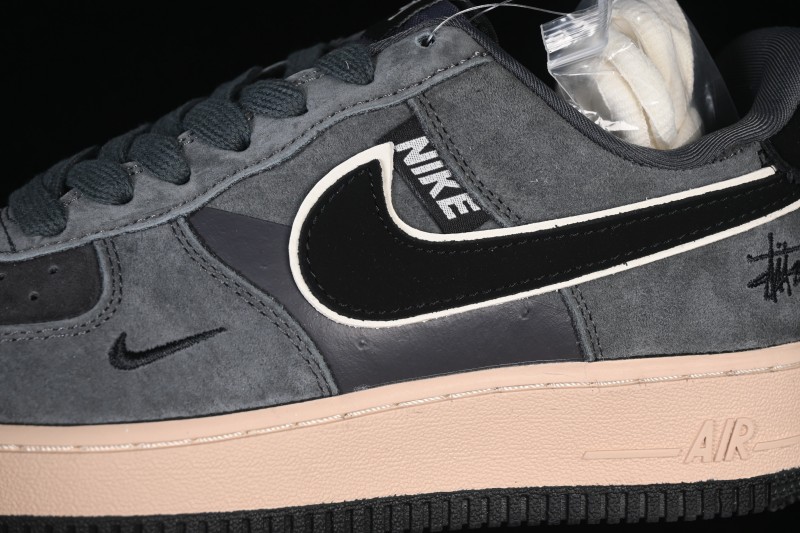 Nike Stussy Air Force 1 '07 Low Skateboarding Shoes with Iconic Co-Branding - BK1916-002