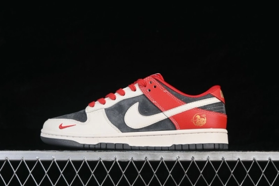 Nike SB Dunk Low Year of the Horse Limited Edition Red Black Suede Low-Top Skateboarding Shoes - HG0026-005