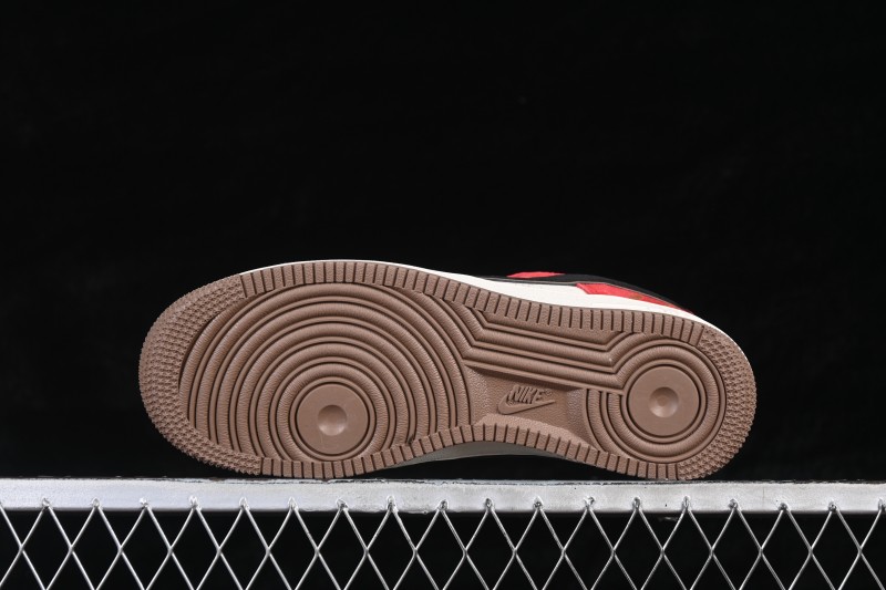 Nike Air Force 1 '07 Low Chinese New Year Running Shoes with White Red Gold Splatter Design - JP2026-157
