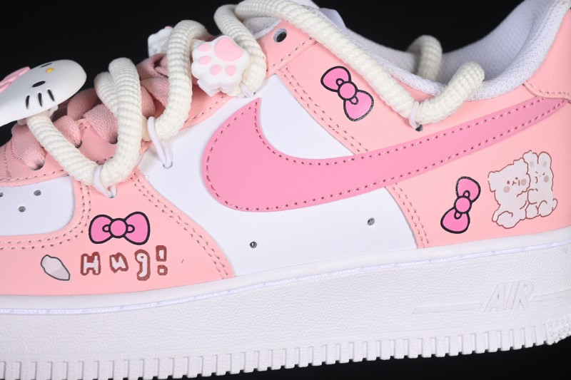 Nike Air Force 1 '07 Low Hello Kitty Pink White Casual Sneakers - YY2024-762