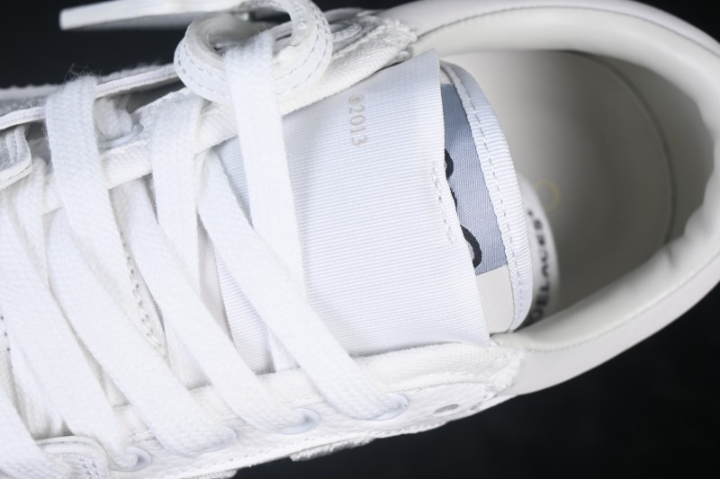 Off-White 3.0 Court Round-Toe Lace-Up Low-Top Casual Skate Shoes White Orange - AJD4