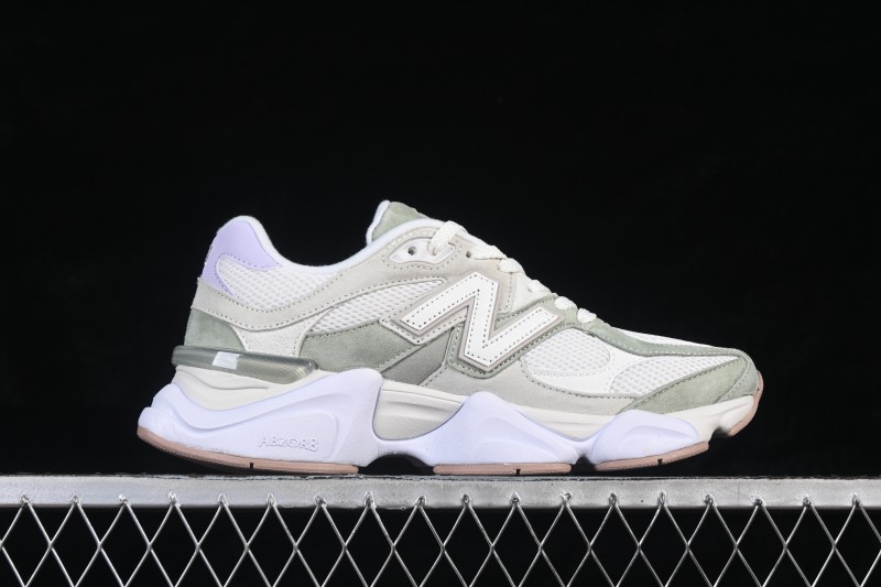 New Balance 9060 Retro Running Shoes with ABZORB Cushioning and Suede Overlays - U9060AUC