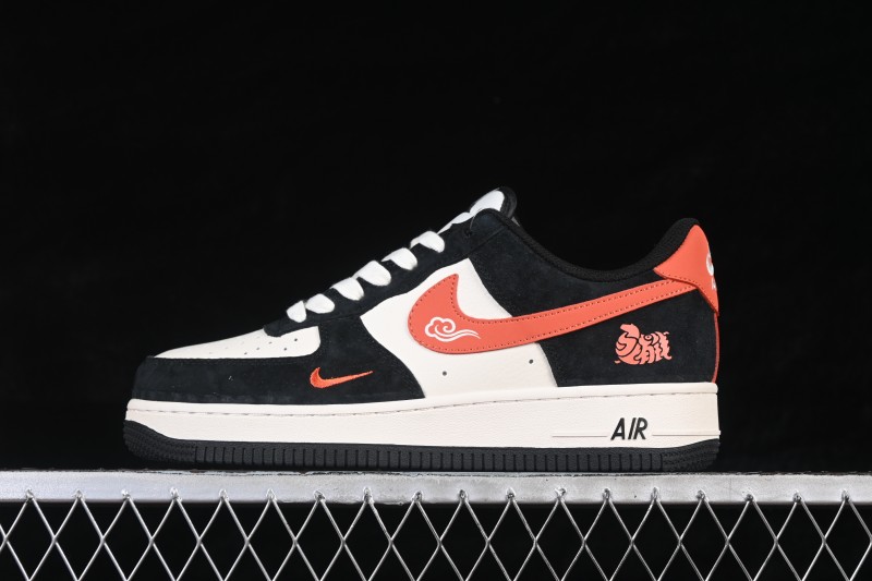 Nike Air Force 1 '07 Low Chinese New Year Limited Edition Suede Black Casual Sneakers - XD0028-006