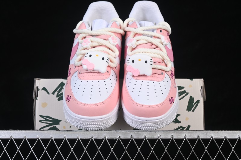 Nike Air Force 1 '07 Low Hello Kitty Pink White Casual Sneakers - YY2024-762