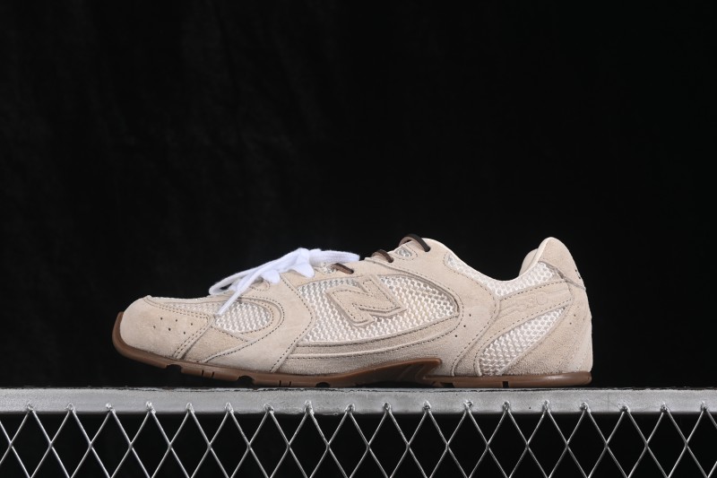 MiuMiu x New Balance 530 Retro Running Shoes with Deconstructed Design and Dual Laces - AJD4