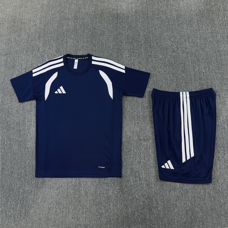 26/27 Adidas 14 Navy Short Sleeve+Soccer Shorts