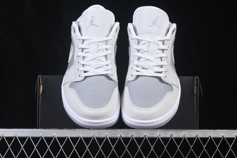 Nike Air Jordan 1 Low AJ1 Light Grey Colorblock Low-Top Retro Culture Basketball Shoes - IO2049-100