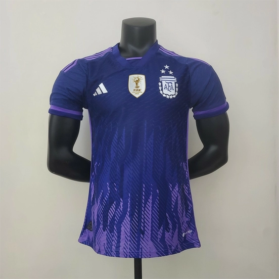 Player Version 3 Stars  Argentina Away Jersey
