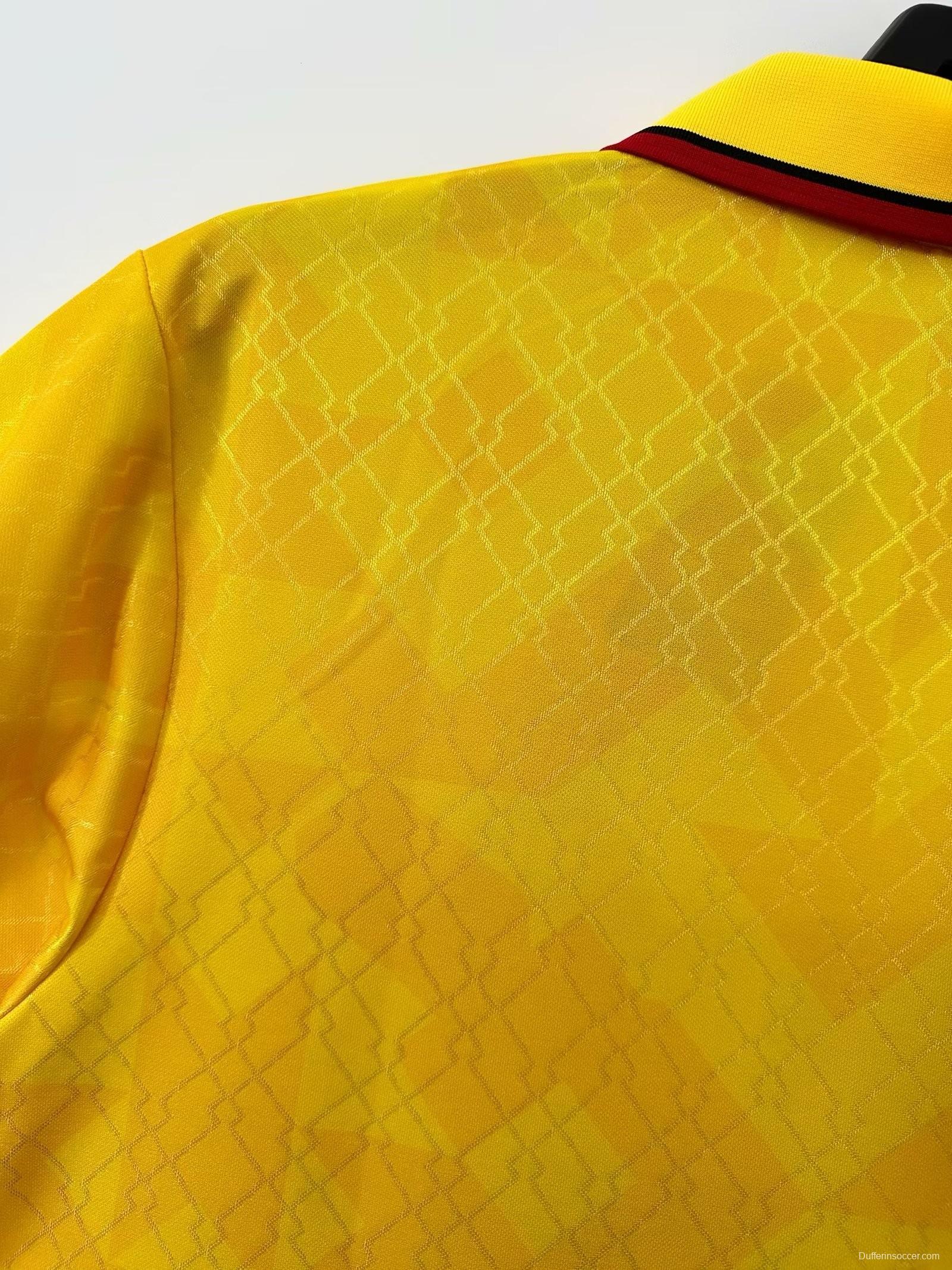 Retro 95/96 AC Milan Third Yellow Jersey