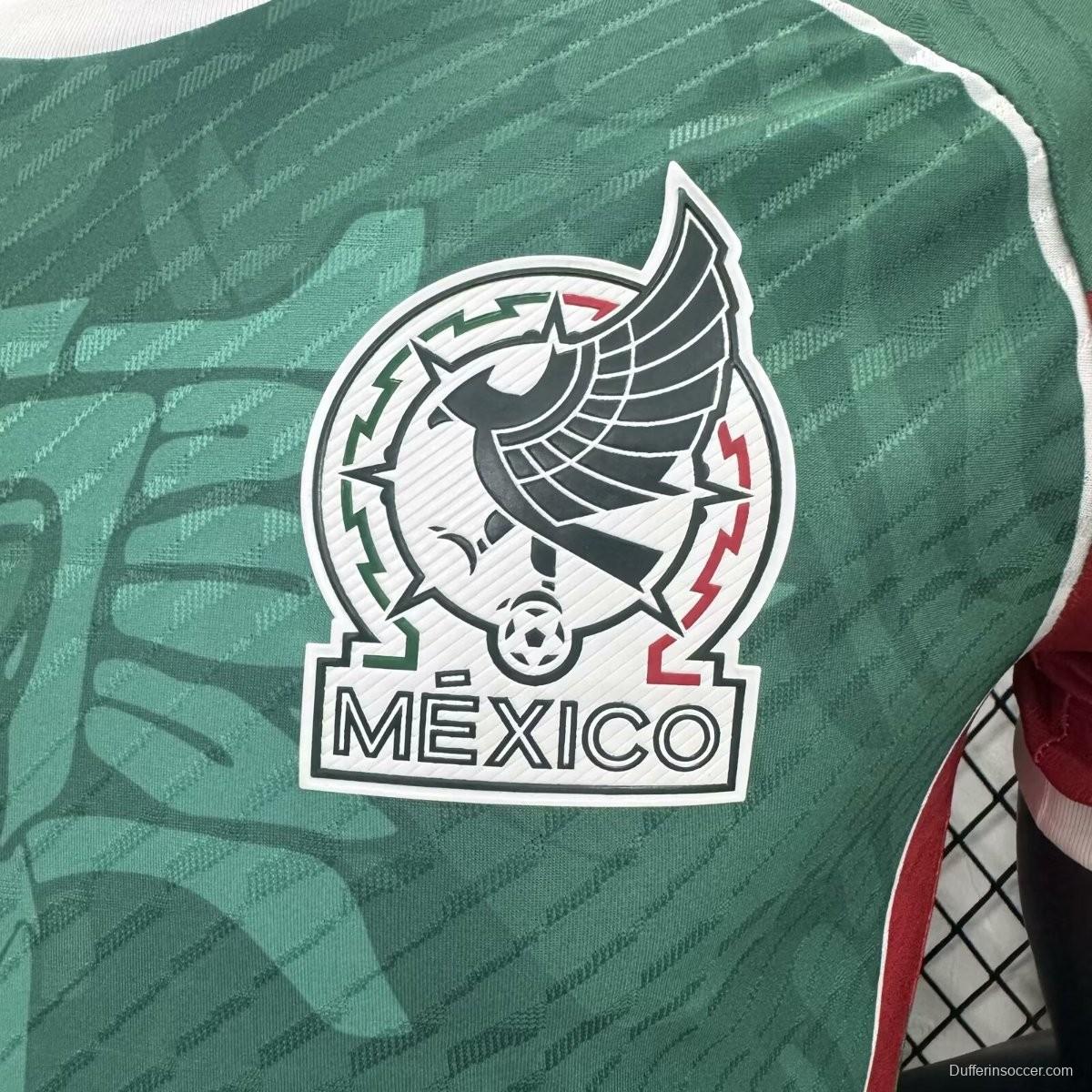 Player Version 2025 Mexico Green Dragon Pattern Pre-Match Jersey