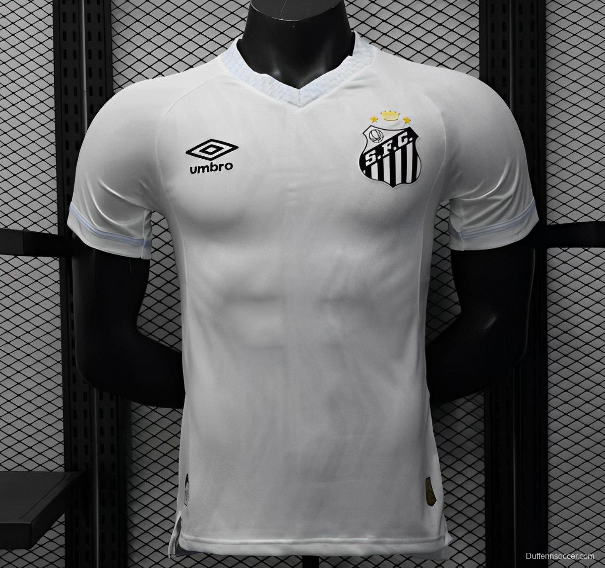 Player Version 25/26 Santos Home Jersey Without Sponsors