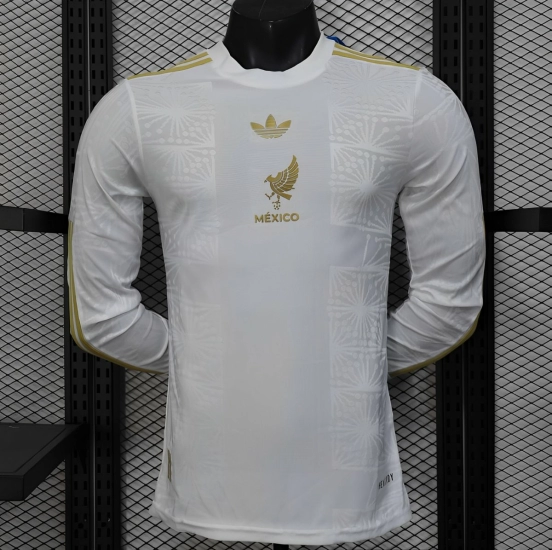 2025 Mexico Gold Cup WHITE Long Sleeve Jersey