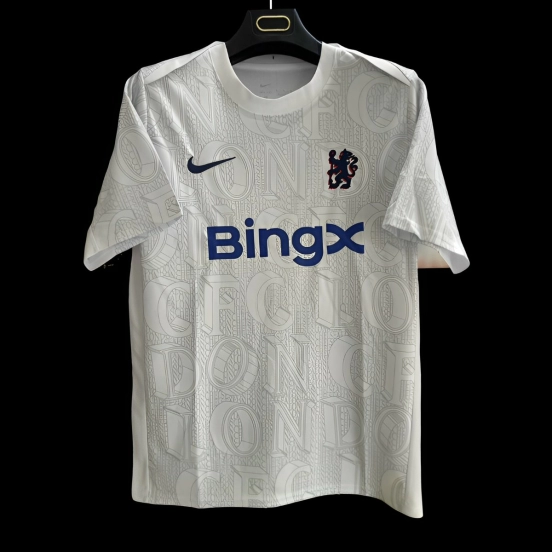 25/26  Chelsea Pre-match Jersey  LONDON Typography Pattern