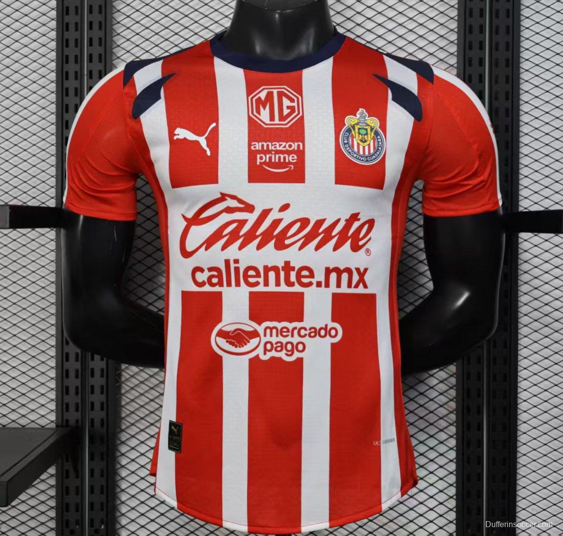 Player Version 25/26 Chivas Guadalajara Home Jersey