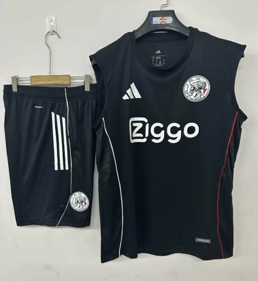 25/26 Ajax Vest Jersey Black+ Shorts