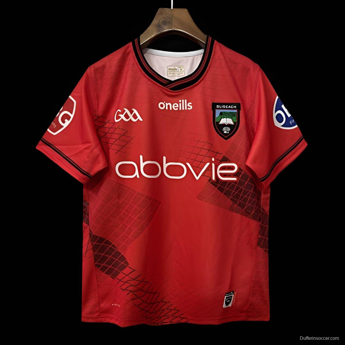 25/26 Sligo GAA Red with Black Geometric Pattern Jersey
