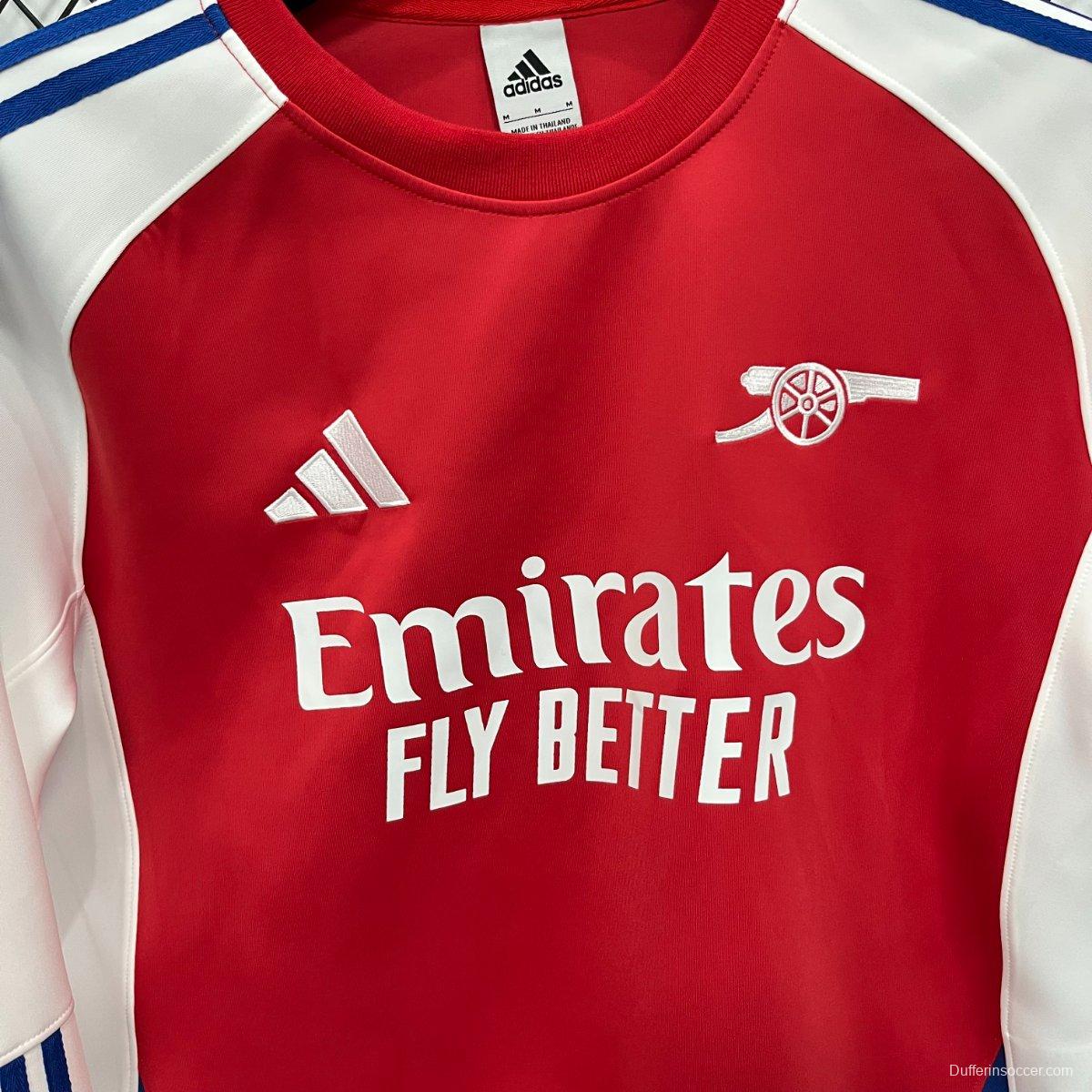 25/26 Arsenal FC Home Long Sleeve Training Sweatshirt