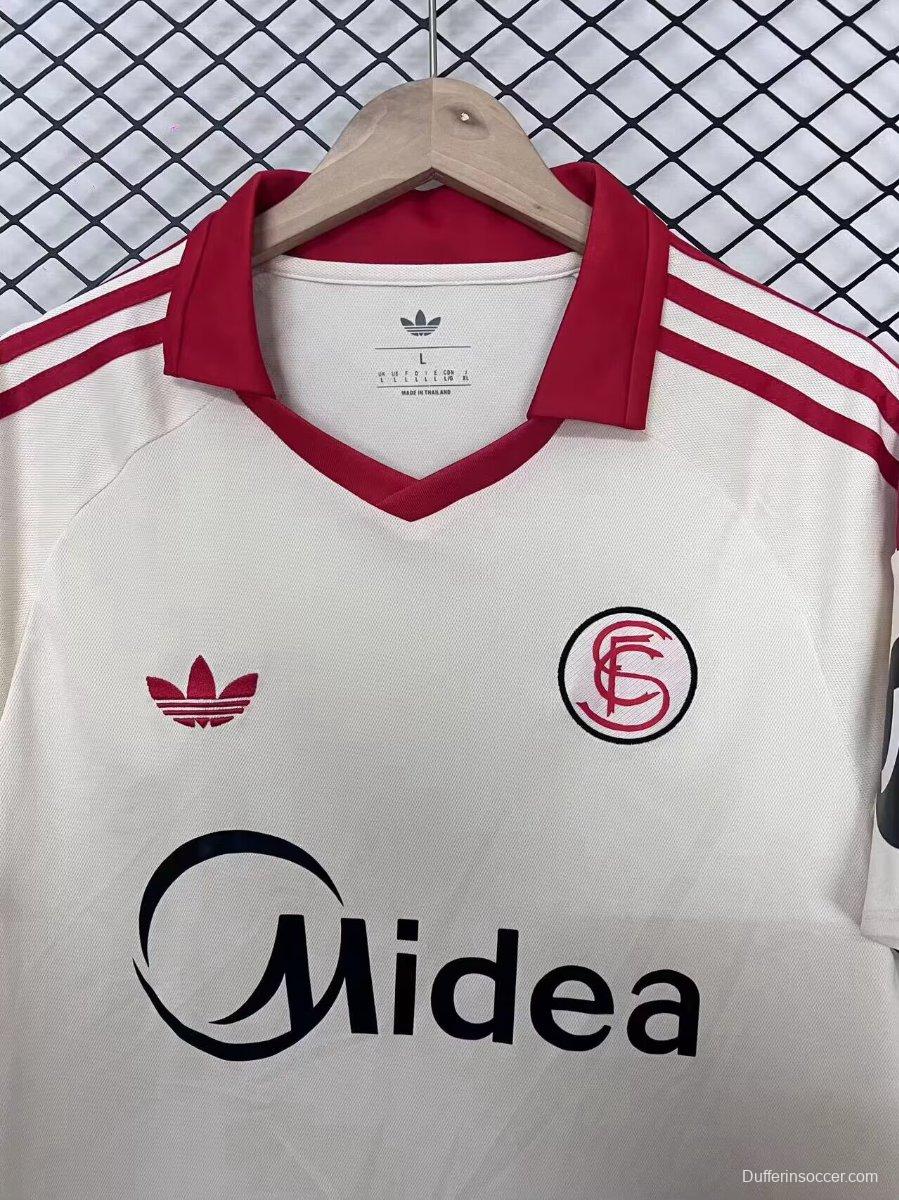 25/26 Sevilla White Vintage Re-make Jersey