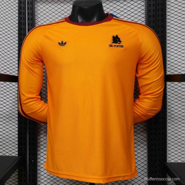 Player Version 2026 AS Roma x Adidas Originals Orange Special Edition Long Sleeve Jersey
