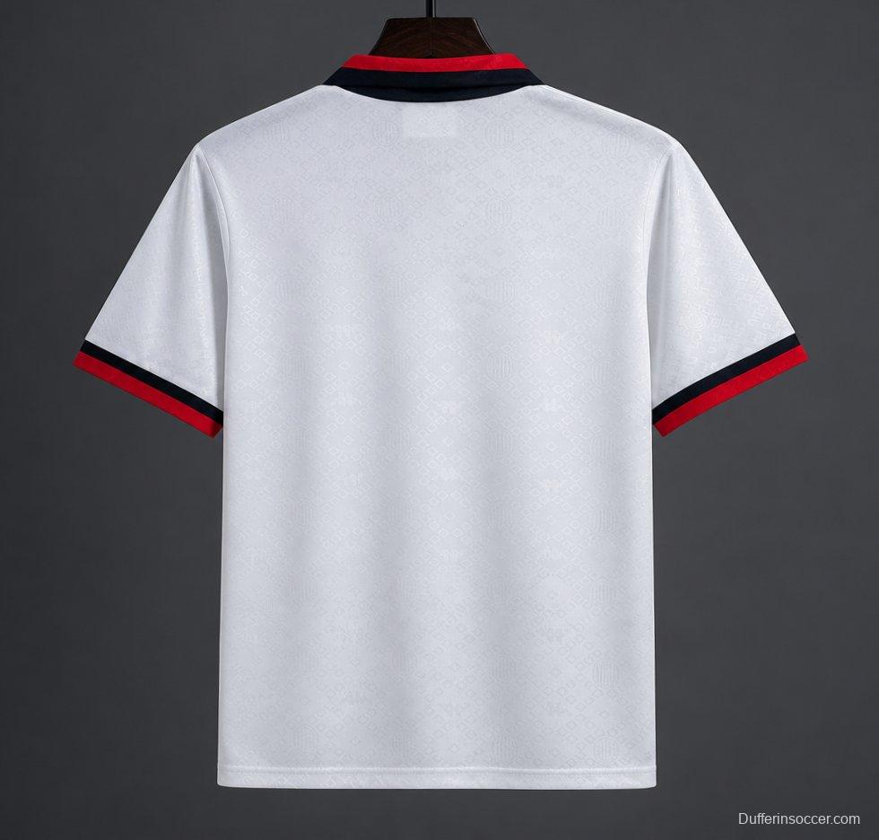 Retro 88/89 AC Miilan Away White Jersey