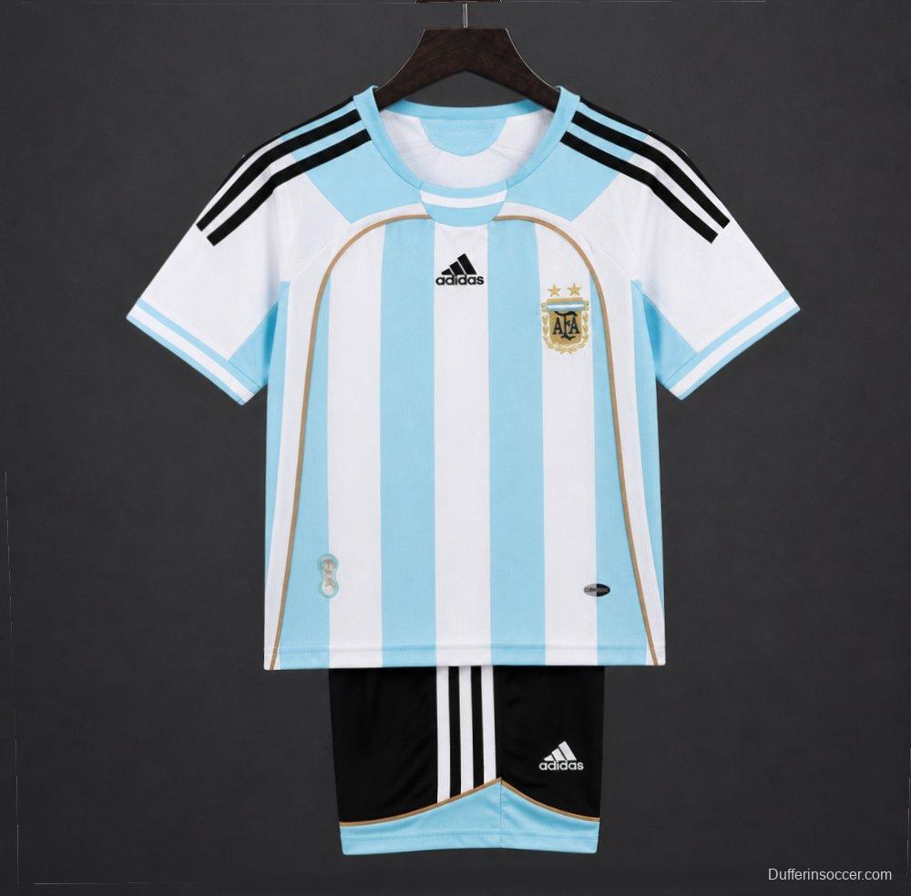 Retro Kids 2006 Argentina Home Jersey