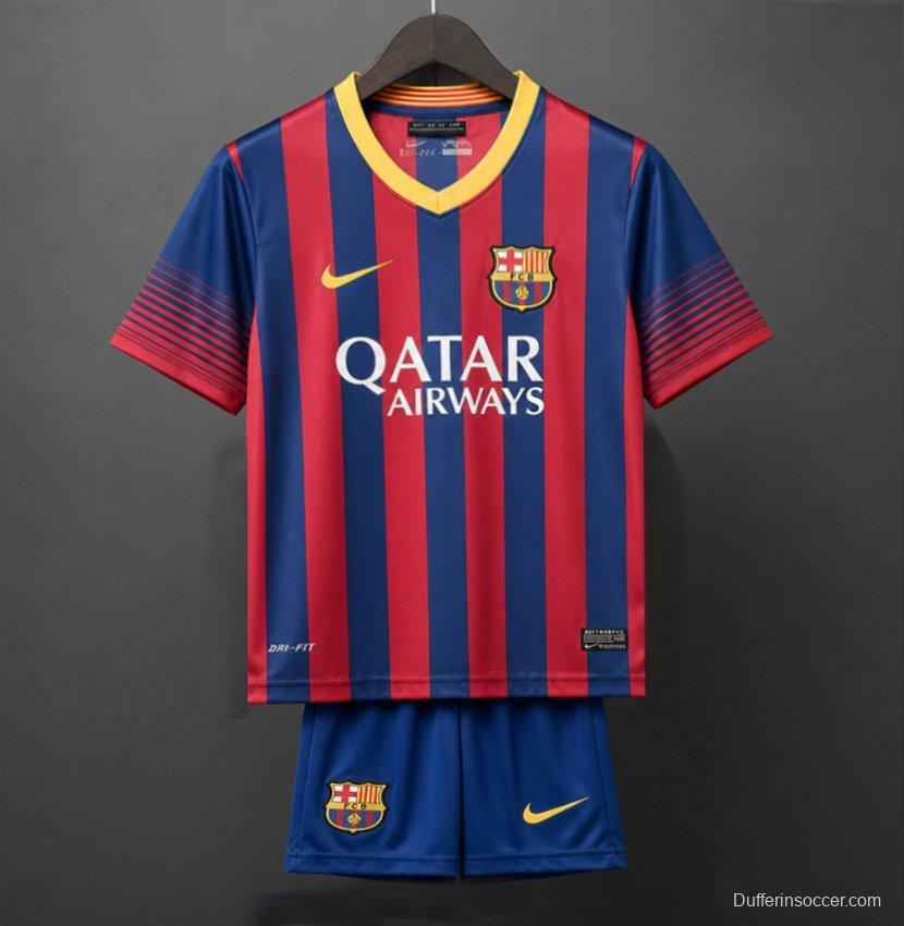 Retro Kids 13/14 FC Barcelona Home Jersey