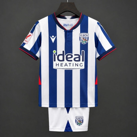 26/27 Kids West Bromwich Home Blue White Jersey