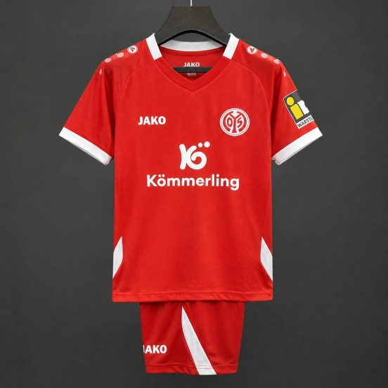 26/27 Kids Mainz Home Red Jersey Kit