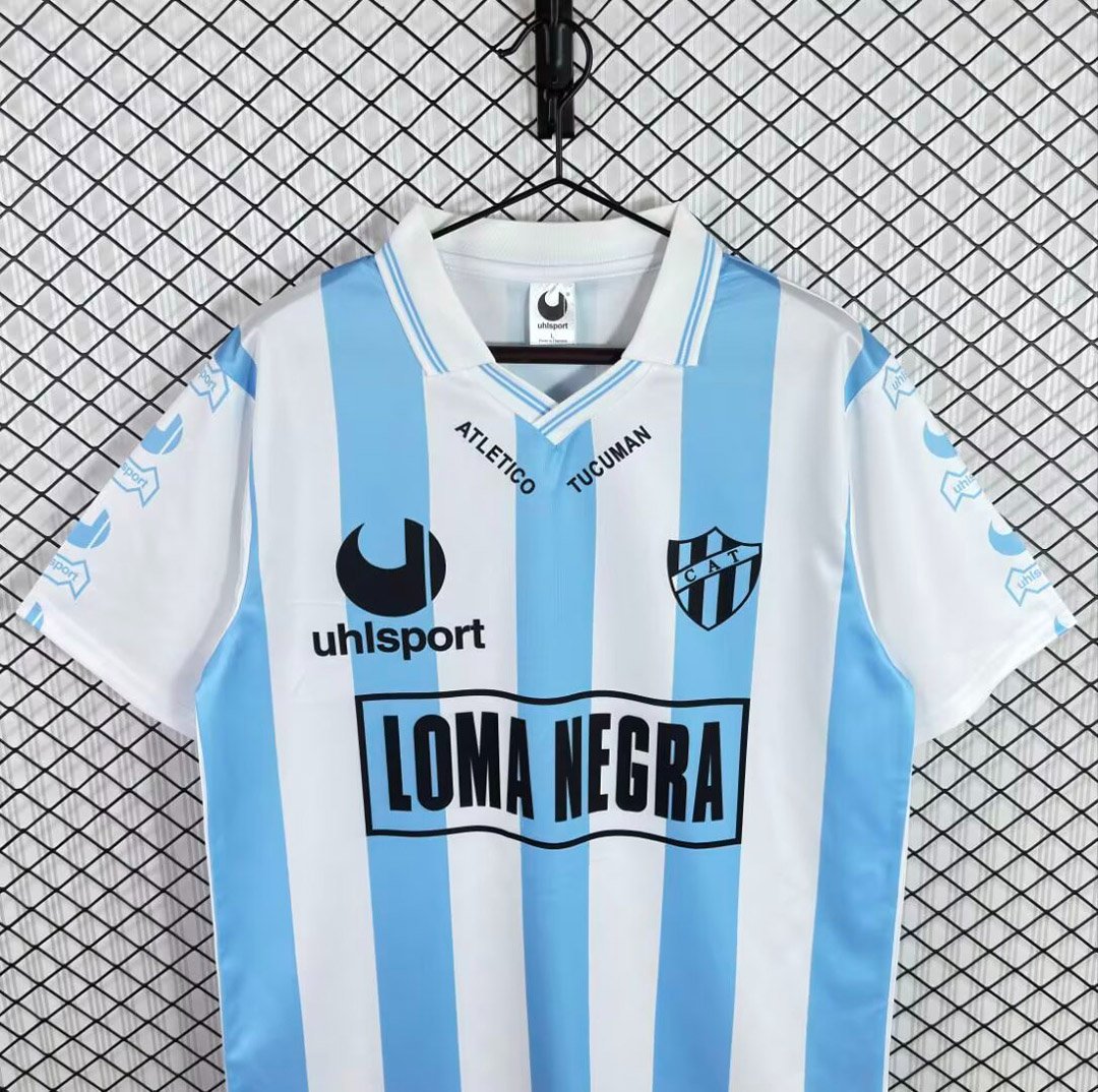 Retro 92/94 Atletico Tucuman Home White/Blue Stripes Jersey