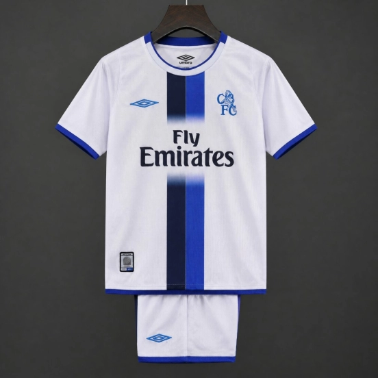 Retro Kids 03/05 Chelsea White Away Jersey